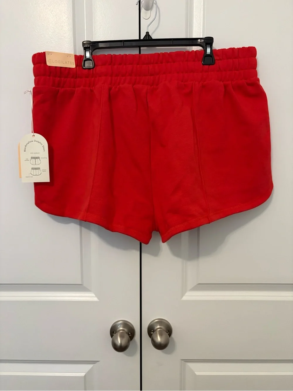 Blogilates Red Women's Drawstring Shorts - Picture 2 of 3